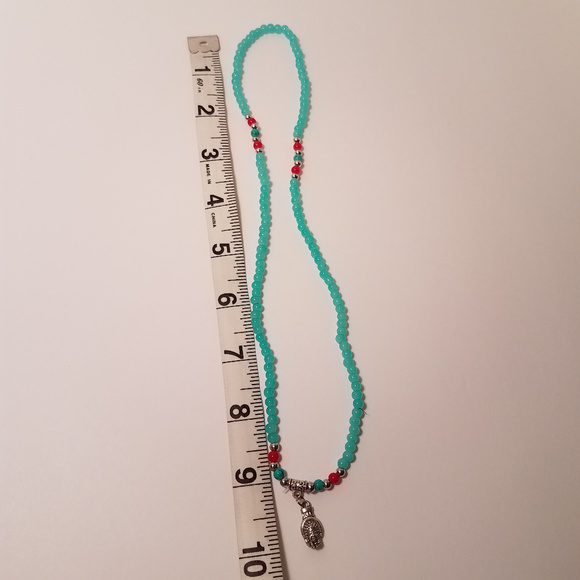 ** HP** Turquoise stretchy bracelet with charm - Picture 7 of 7